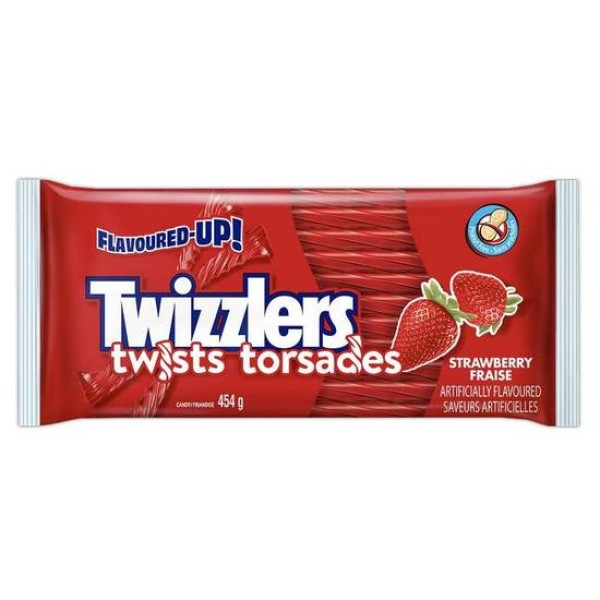 TWIZZLERS Strawberry Twists Candy, 454g