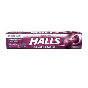  Halls menthol cough drops cherry sugar-free