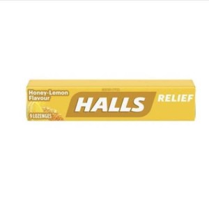 Halls menthol cough drops honey lemon