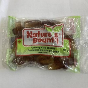 Natural bounty gummy cola bottle 150g