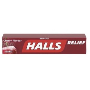 Halls menthol cough drops Cherry