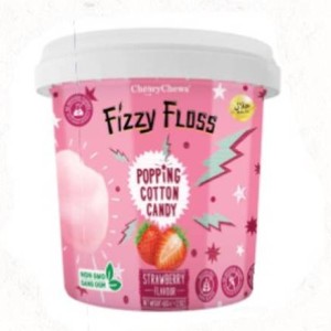 Fizzy floss popping candy strawberry flavour