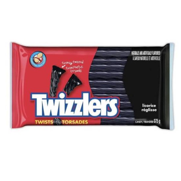 TWIZZLERS Twists Licorice Candy, 375g