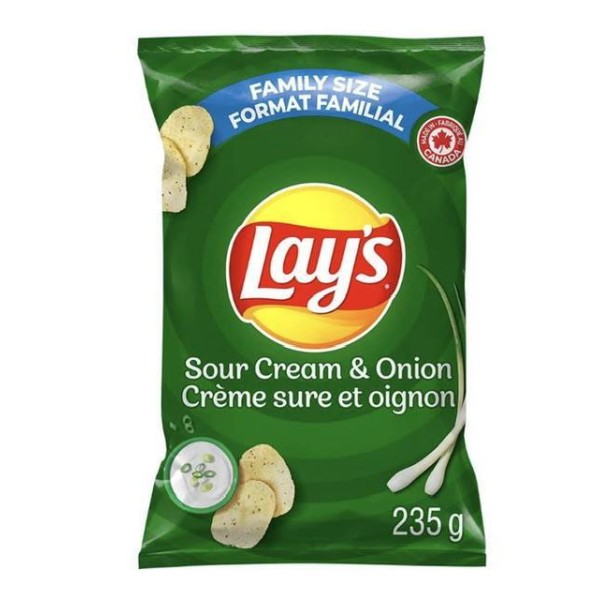 Lays sour cream & onion family size 235g