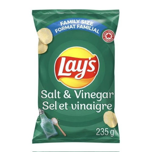 Lays salt &vinegar family size 235g