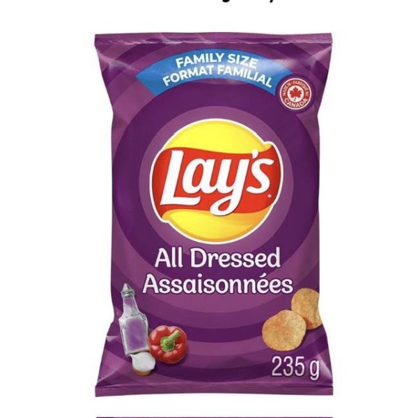 Lays all dressed family size 235g