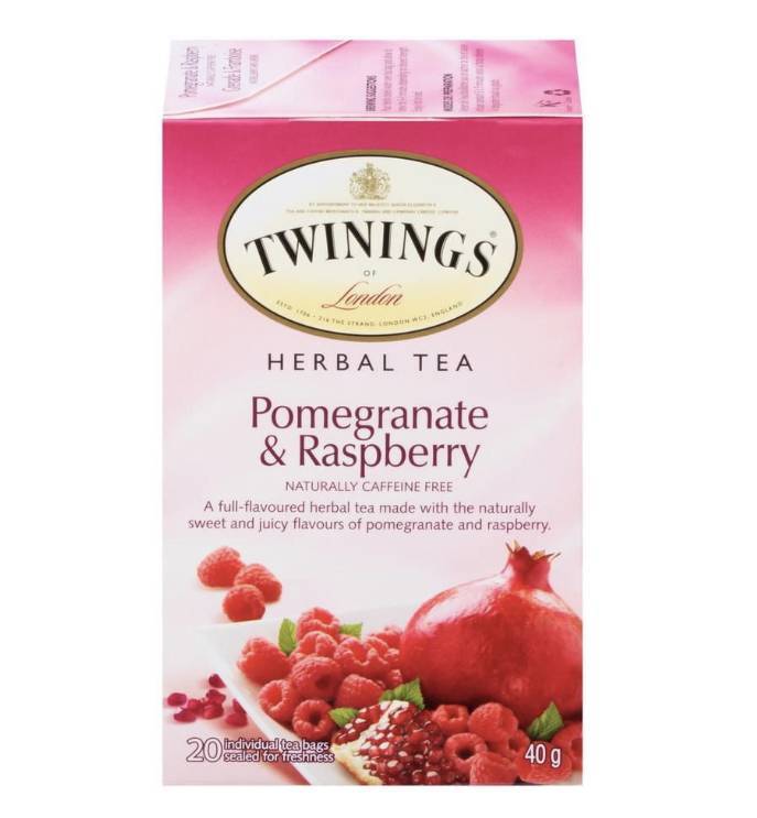 Twinings Pomegranate Raspberry Herbal Tea, Pack of 20 Tea Bags